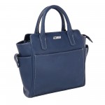 Beau Design Stylish  Blue Color Imported PU Leather Casual Handbag With Double Handle For Women's/Ladies/Girls
